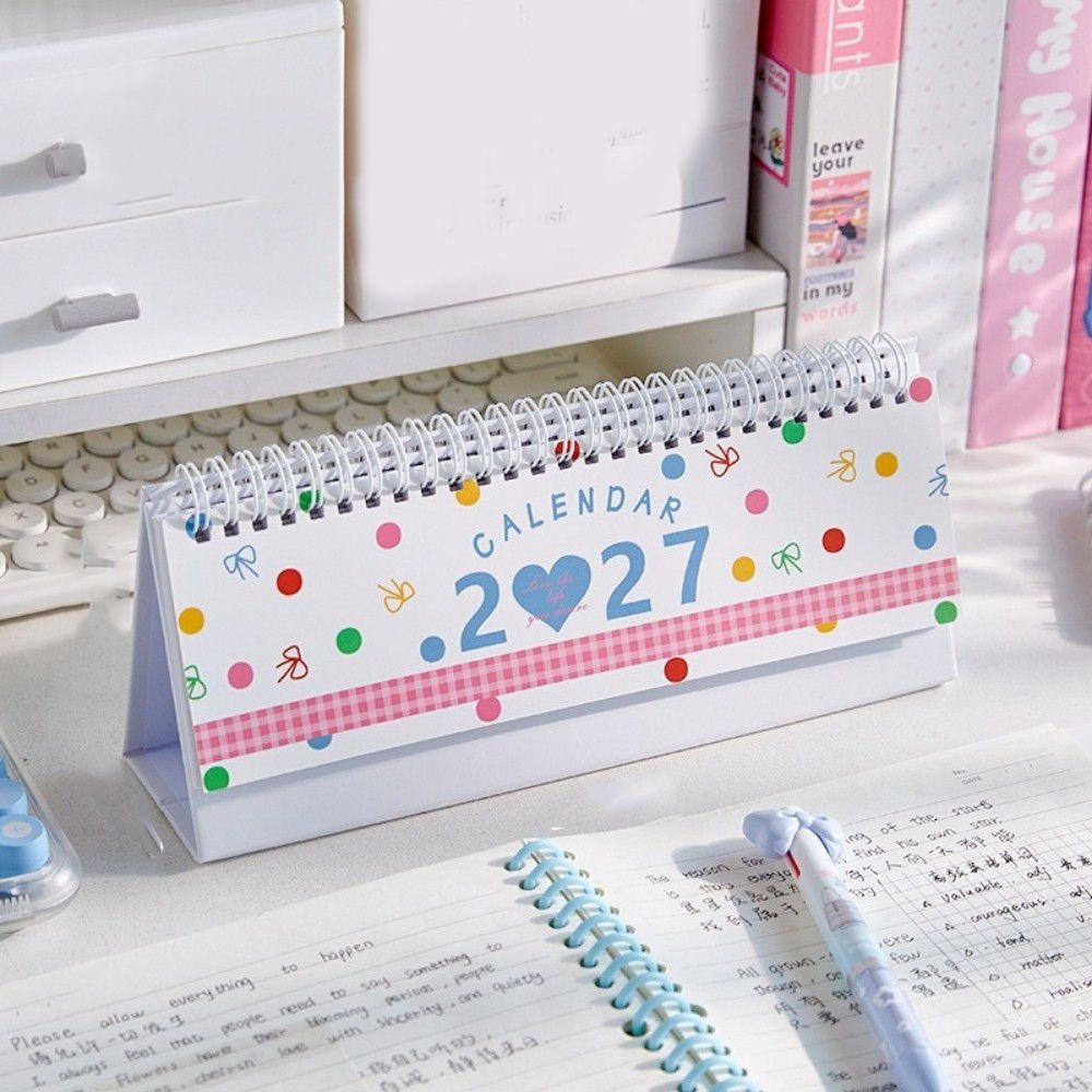 Foldable Stand 2027 Desk Calendar Simple Design Table Calendar INS Standing Calendar Home Office