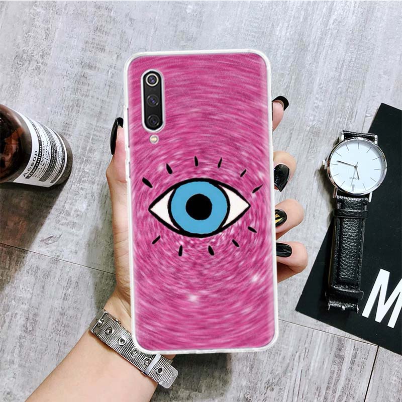 Evil Eye Gold Foil Phone Case For Xiaomi Redmi Note 10 9 8 11 Pro 11T 11S 10S 9S 9A 9C 9T 8T 8A 7 7A 5 Art Pattern Cover Coque