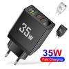 3,5A Intelligentes USB-Ladegerät mit 2 PD, Frequenzumwandlung & Digitalanzeige für Mobiltelefone.