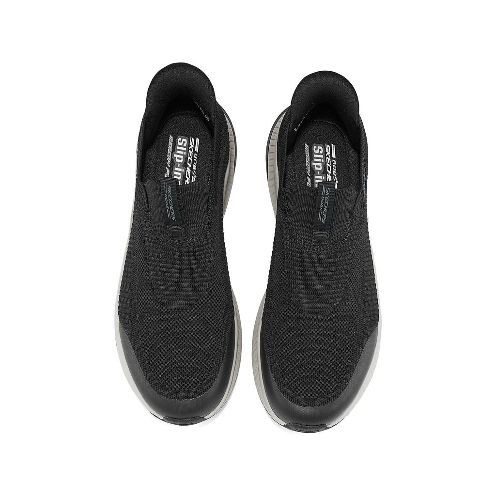 Skechers Bob's Men Black Slip Ins Walking Shoes Comfort Soft Sole Breathable Cushion 118415-BLK