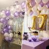 Iysoll Birthday Balloon Decoration Set Garland Crown Confetti Balloons Surprise Party Supplies Purple Pink