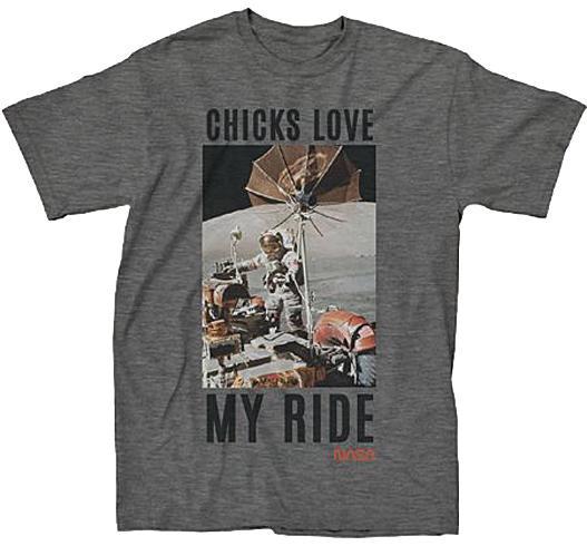NASA Chicks Love My Ride Charcoal Heather Men s Graphic T-Shirt New Unisex T-Shirt XXXL