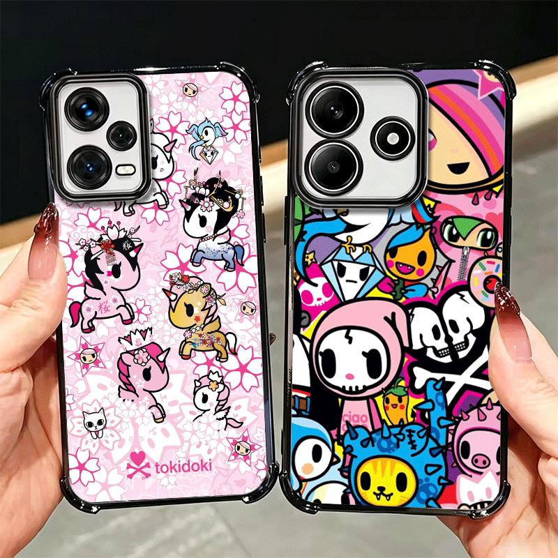 Japan T-Tokidokis Art Soft Phone Case For Xiaomi Redmi Note 14 15 Pro Plus 13 12 11S 11T 5G 10 9S 9 Plating Anti-Fall Fundas