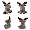 Cute 12 Inch Brown Reindeer Plush Toy With Bendable Antlers For Christmas Decorations And Gifts
