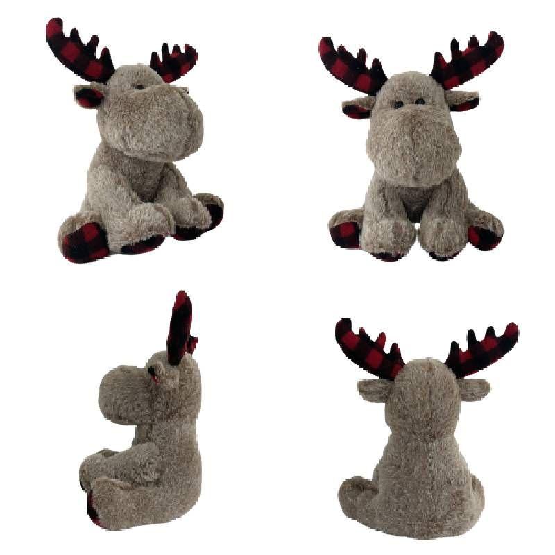 Cute 12 Inch Brown Reindeer Plush Toy With Bendable Antlers For Christmas Decorations And Gifts