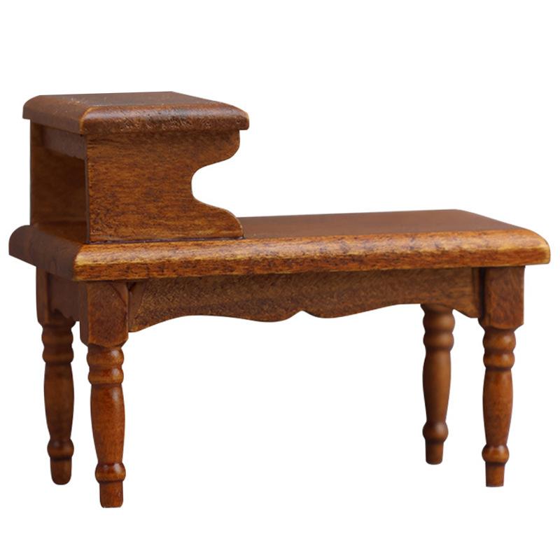 1PC Vintage Miniature Furniture 1:12 Dollhouse Wood Table Multifunction Cabinet Bookcase Model Toy Cupboard Dolls Accessories