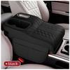 1 Car Center Console Tray with Raised Design, Tissue Box and Cup Holder, Multi-Color Options, Storage Mat