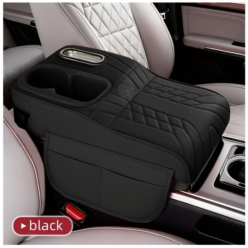 1 Car Center Console Tray with Raised Design, Tissue Box and Cup Holder, Multi-Color Options, Storage Mat