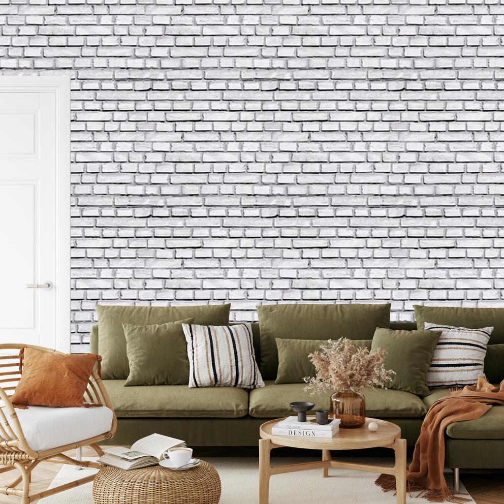 Light Brick Wall Wallpaper for Living Room and Bedroom 50x1000