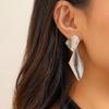 Retro Teardrop Punk Style Earrings - European & American Niche Design, Smooth Surface Dangles with Stud Backing