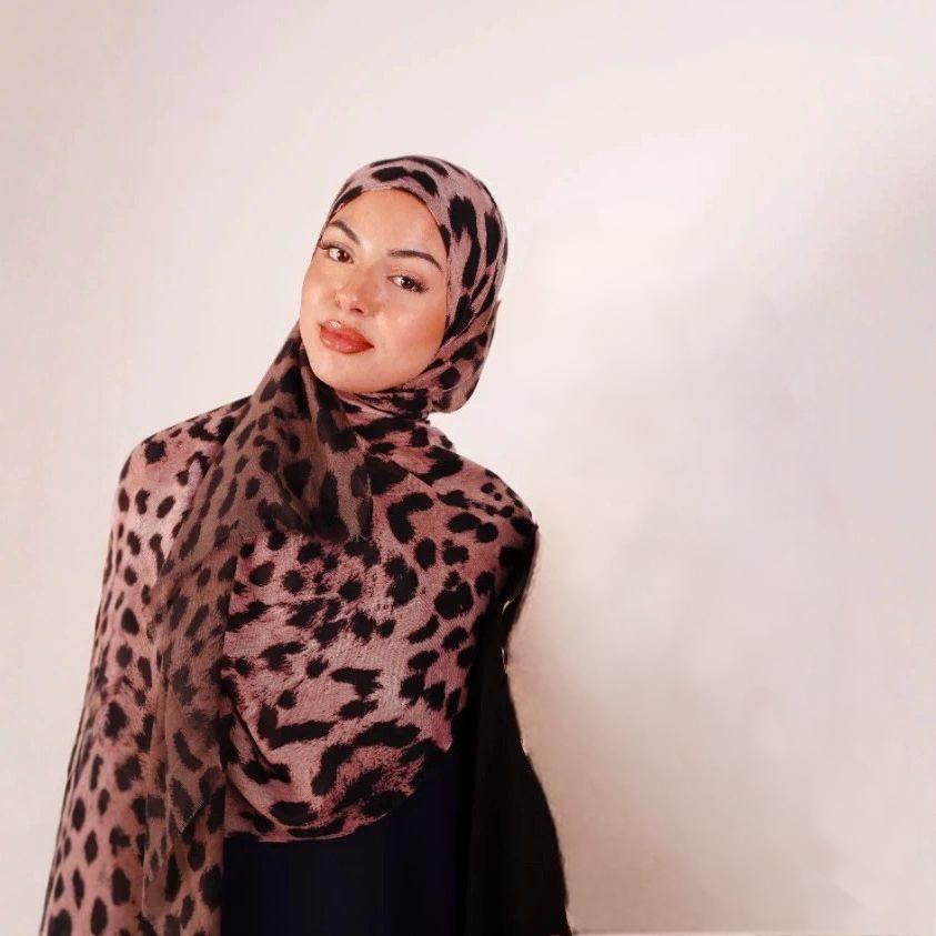 Best-Selling Ink Print Muslim Hijab Polyester Cotton Long Scarf Shawl Ethnic Women's Headscarf