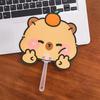 10Pcs Cute Cartoon Capybara Shape Plastic Folding Fan Summer Portable Mini Cooling Fan Student Handheld Fan Kawaii Kid Fan