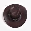 New Cow Head Decorate Western Cowboy Hats For Women Men Fashion Wide Brim Gentleman Jazz Hats Panama Cowgirl Cap Sombrero Hombre
