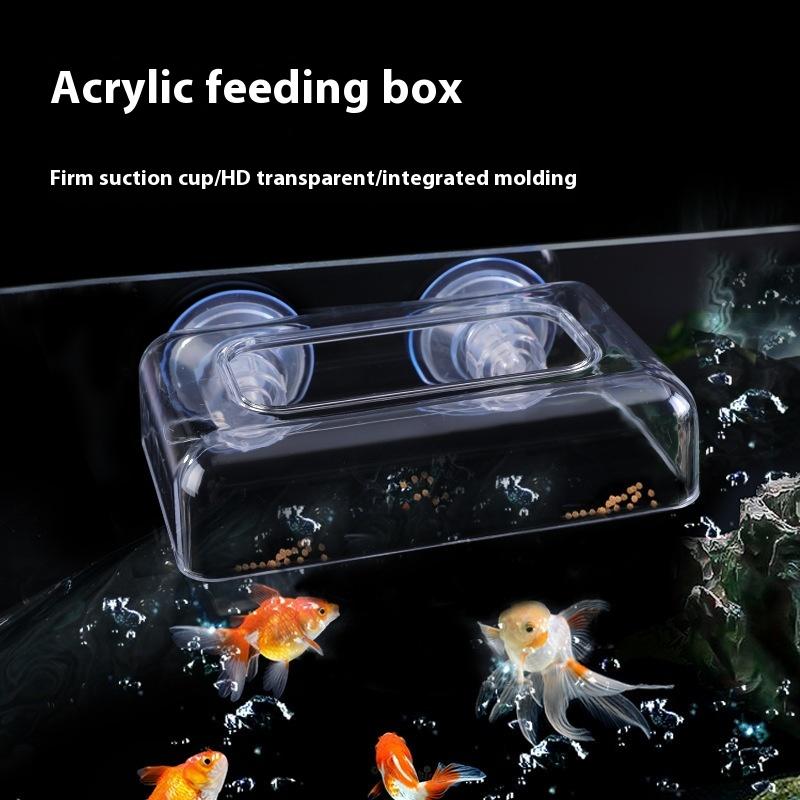Aquarium Feeder With Strong Suction Cups Fish Tank Feeder Aquarium Feed Ring Fish Tank Station Floating Food Tray Feeder