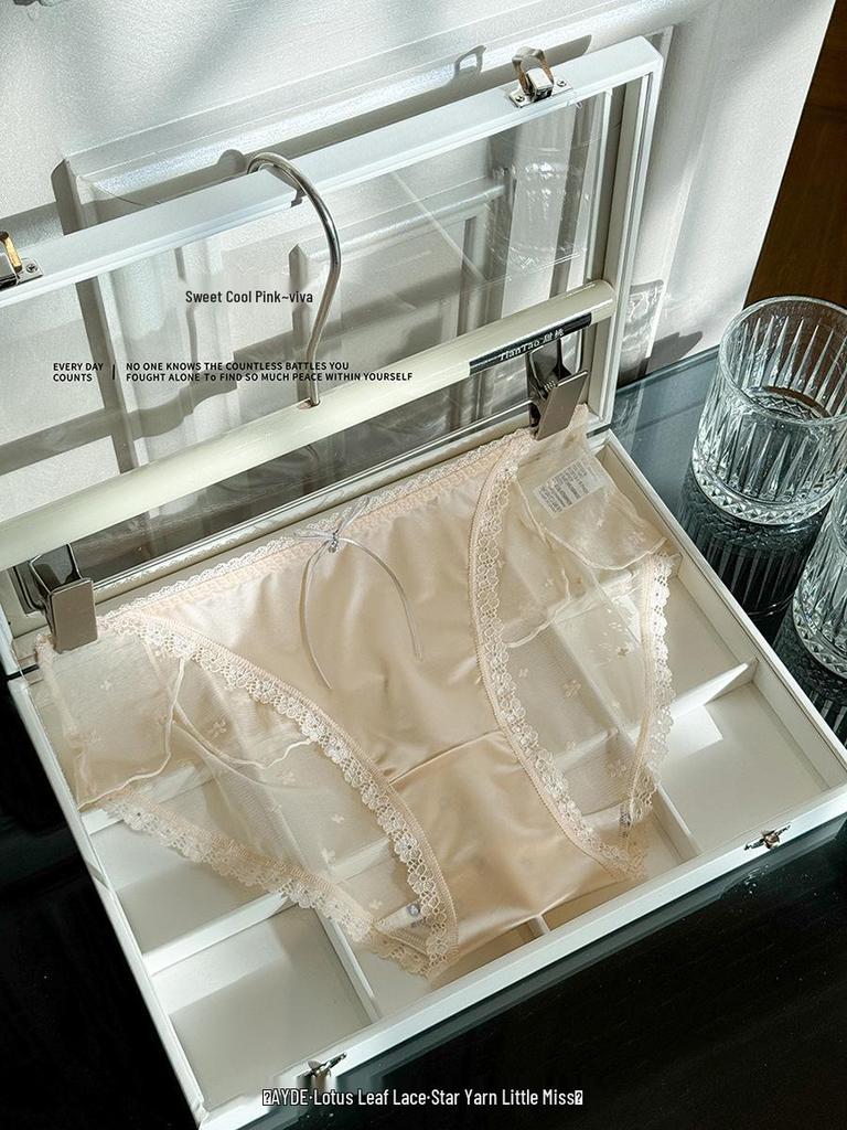 Sweet & Alluring Lace Panties - Comfortable, Pure, Sexy, Antibacterial Modal Mesh Design for Women.
