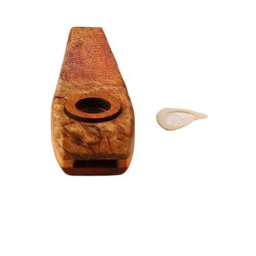 Maple Kazoo, Wooden Wind Instrument with Mellow Tone, Portable Kazoo Toy, Perfect for Parties