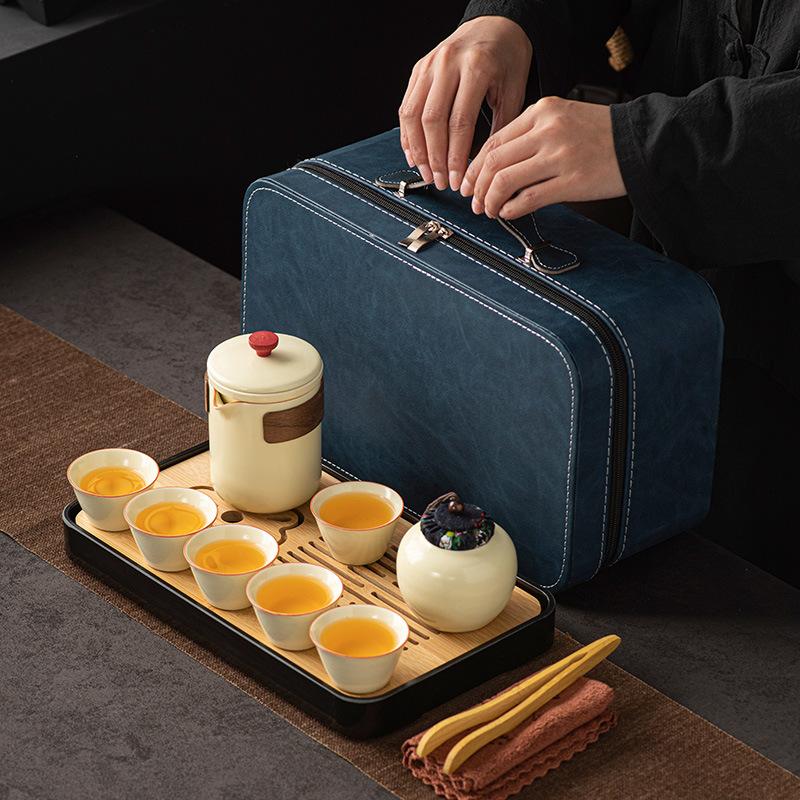 Ru Kiln Tea Set Travel Kung Fu Tea Set Portable Tea Set Set