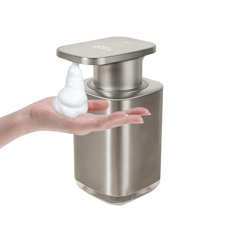 Smart Wall Mounted Liquid Soap Dispenser Rechargeable Automatic Liquid Soap Dispenser Stainless Steel Soap Dispenser (as the picture,USB&DC3.7V)