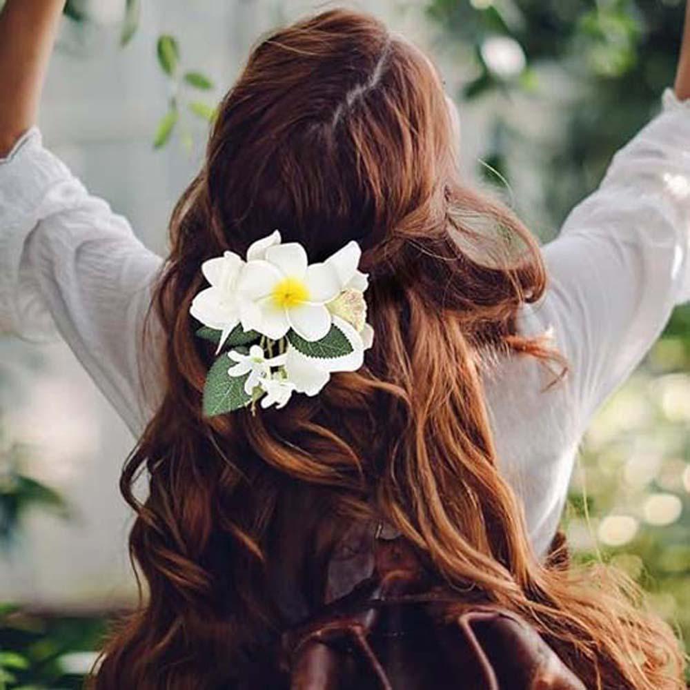 

Bohemian Style Eggs Flower Side Clip Thai Style Girls Hairpin Simple Frangipane Hair Clip Gifts Style 4