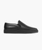 [FIRENZE ATELIER] Full-Grain Cowhide All-Black Simple Slip-On 4005-AB