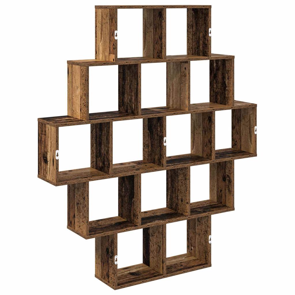 Wall Shelf Reclaimed Wood 120 x 20 x 136 cm Engineered Wood