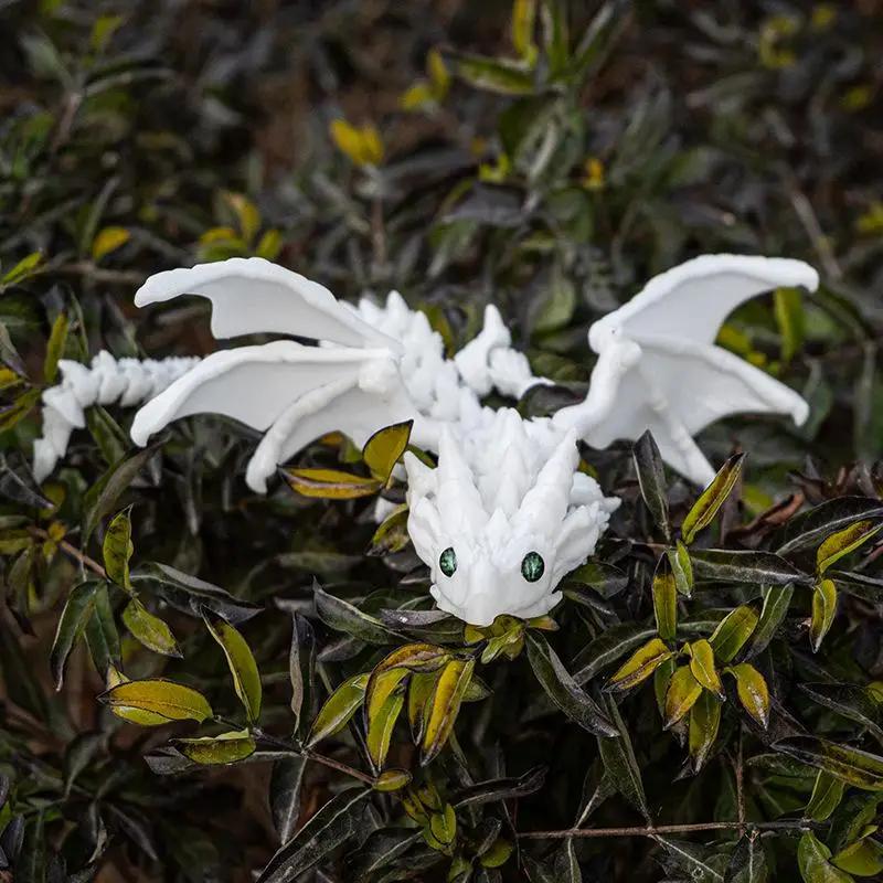 Winged Dragon Figurine 3d Printed With Movable Joints Adjustable Posture Flying Dragon Collectible Model Home Office Desktop