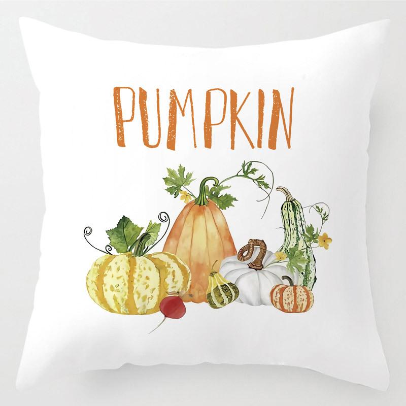 Thanksgiving Pillow Cover, Linen Peach Skin Cushion Cover, Home Sofa Cover, Cushion Waist Pillow, Linen Pillow