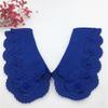 Embrodiery Neckline Collar Cover Lace Flower Bead Peter Pan Fake Collar Women Detachable Collars Removable Lapel False Faux Col