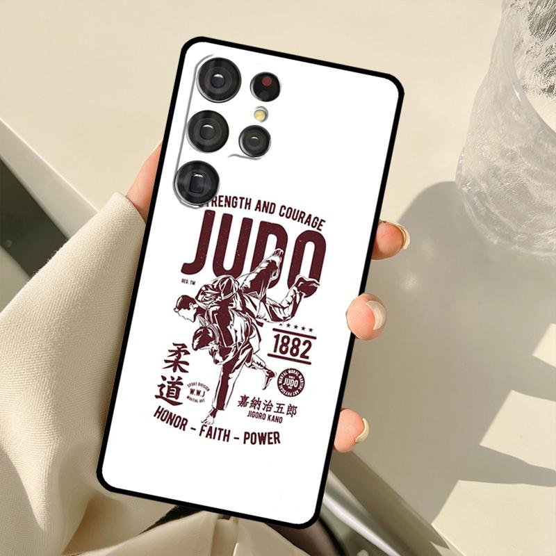 Japanese Martial Arts Judo Case For Samsung Galaxy S25 S24 S23 S22 S21 S20 Ultra S9 S10 Plus S21 FE S25 FE Back Cover
