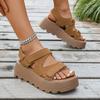Comemore Retro Sandals for Women Summer New Open Toe Platform High Heels Ladies Shoes Casual Heightening Sandalias Femininas
