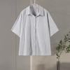 Striped Shirt Shorts Set Spring/Summer 2025 New Fashion Women's Comfort and Leisure 2-piece Set Loose Retro Versatile