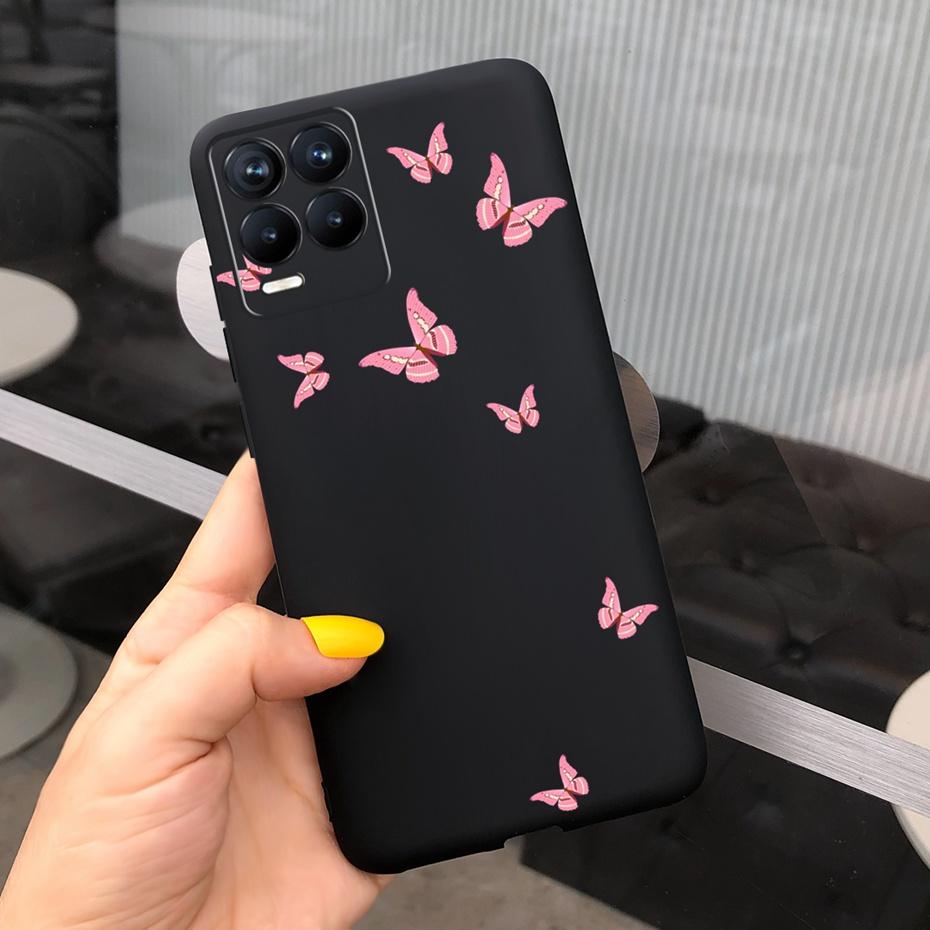 For Realme 8 Case Lavender Sunflower Silicone Back Cover For Realme 8 Pro 8i Realme8 4G RMX3085 Soft TPU Phone Case Luxury Coque