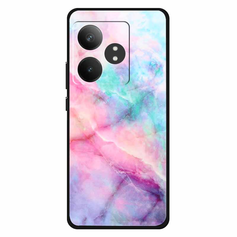 For Realme GT 6T Case Soft Feeling Silicone Luxury Phone Covers For Realme GT 6 GT6 Cases TPU Painted Marble Beautiful GT6t Wolf