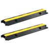 Vidaxl Cable Ramps, 2 Pcs, Rubber, 1-Channel, 100 Cm