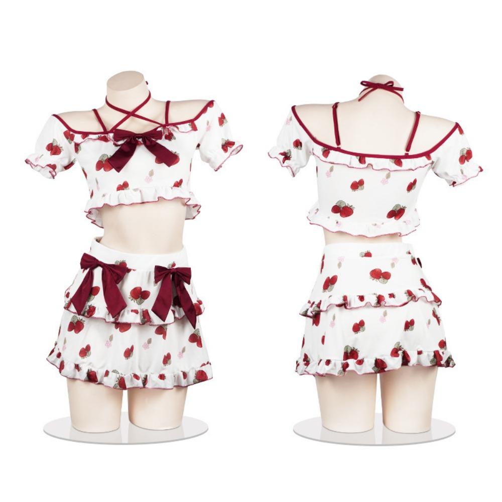 Domila Pure Lust Sexy Uniform Seduction Lingerie Schoolgirl Suit Strawberry Campus College Jk Student