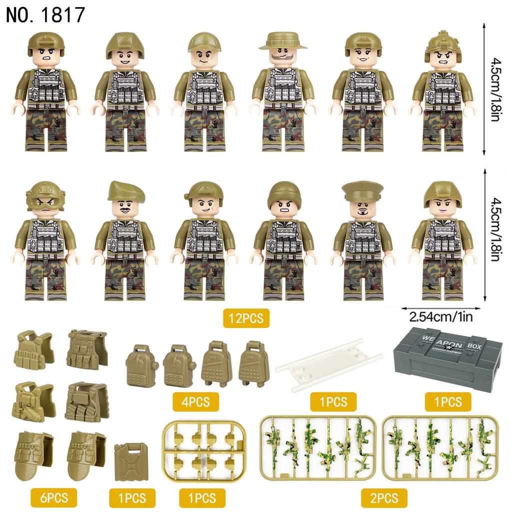MOC Military Series Camouflage Special Forces Soldier Character Building Block Toys