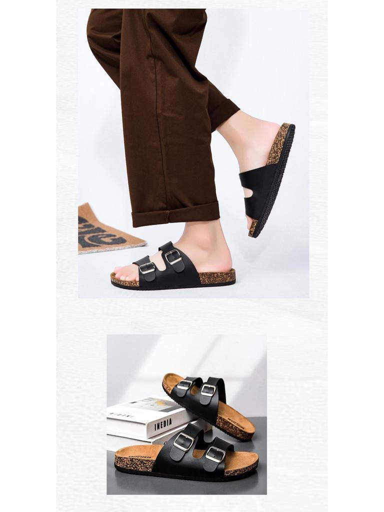 Men's Birkenstock Double Buckle Open Toe Sandals - Summer Casual Outdoor Footwear Slippers