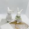 Weiße Keramik-Hasen Porzellan-Hase Dekoration Statue Moderne Kunst Frühling Ostern Heimdekoration für Schale Regal Kaminsims