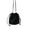 Tragbare Bucket Bag, Damen Premium Zugband Plissee Schulter Messenger Bag, Damen Mode Farbe Pailletten Tasche