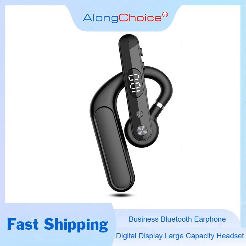 Business Bluetooth Headset ENC Noise Cancel Microphone 16.2MM Speaker Earphones Digital Display 40 Hours Call  Time Low Latency Headphone