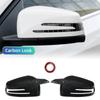 1 Pair Glossy Black For Mercedes Benz W176 W246 W212 W204 C117 X156 X204 W221 C218 Rearview Mirror Cover Caps Sticking