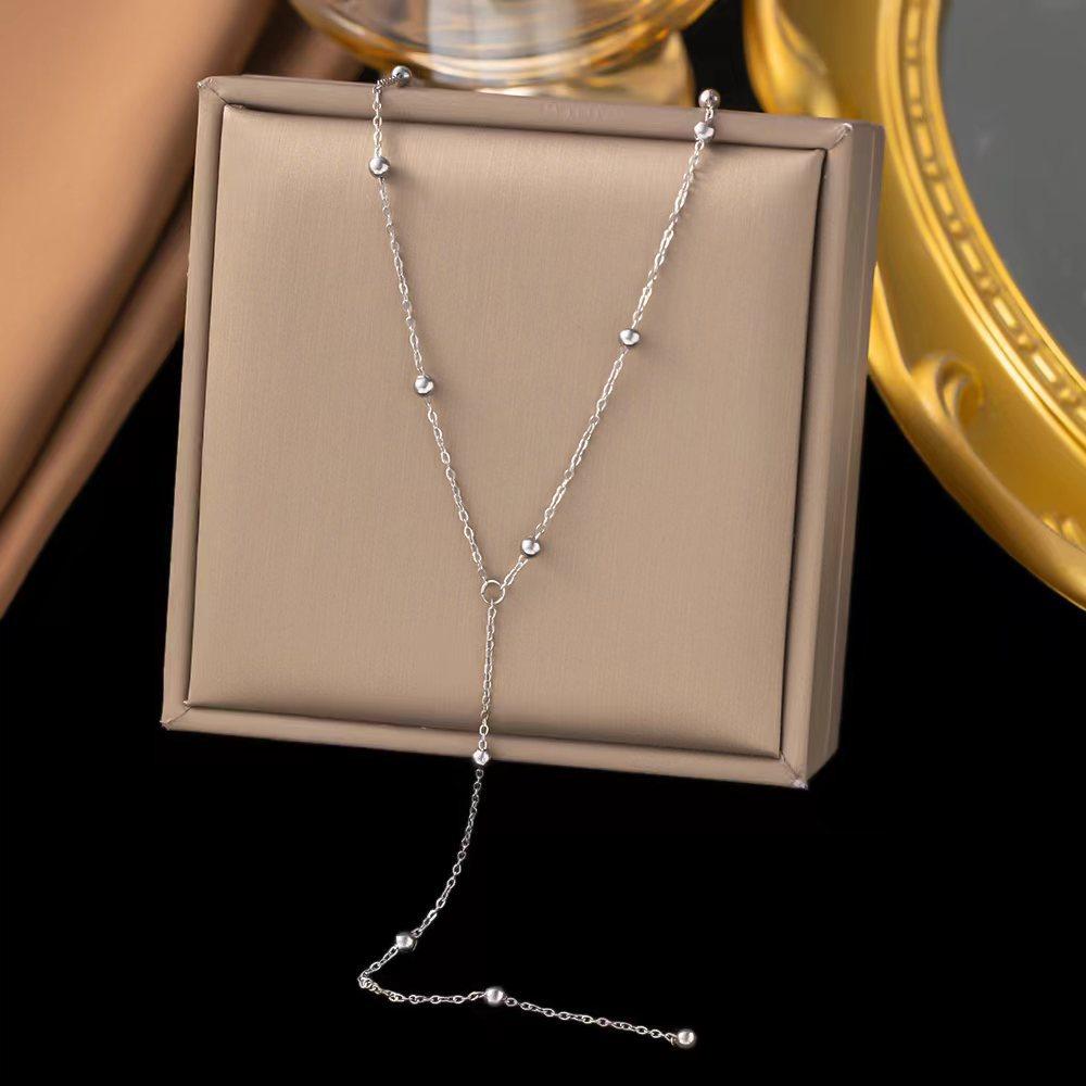 

Bohemian Metal Multi-layered Round Beads Choker Necklace For Women Fashion Gold Color Clavicle Chain Necklace Zircon Gifts