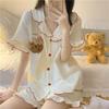 Soft Cute Princess Style Summer Pajamas Women's Summer Thin Cute Bear Short-sleeved Shorts Loungewear Girl Suit