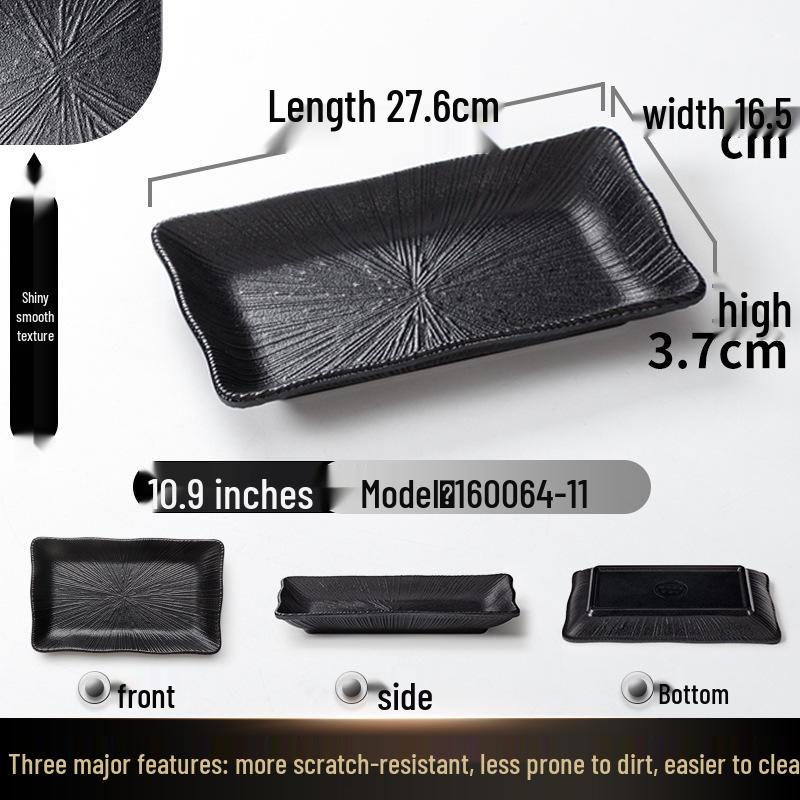 A5 Melamine Rectangular BBQ & Hot Pot Side Dish Plate