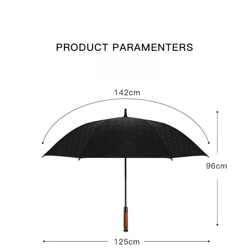 High-end Light Luxury Straight Pole Wooden Handle Umbrella For Mercedes-Benz BMW Bentley Car Logo Golf Business Gift Umbrella