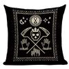 Black Tarot Throw Pillow Cover Mexico Skull Decorative Pillow Covers Horror Ghost Pillow Cases Home Decor Cover for Pillow Cojin
