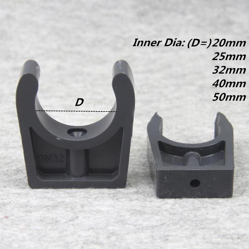 PVC Pipe Clamp Garden Micro Irrigation Fittings Steady Fixed U-type Water Pipe Strap Clip Tube Connectors