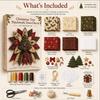 1 Set Christmas Door Hanging Wreath Quilted Fabric Gingerbread Poinsettia Tree Diy Sewing Kit Holiday Craft Home Decor Gift