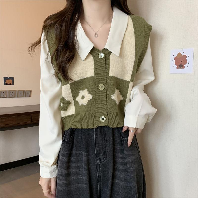 Cardigan Women Pletená vesta Ženy Styl raného podzimu Design Smysl Malá retro halenka Cardigan Dámský top