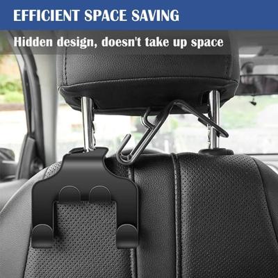 Ganchos multifuncionais para carro com suporte para telefone de carro 2 em 1 Ganchos para bolsas e sacolas Suporte para telefone Acessórios para carro Interior